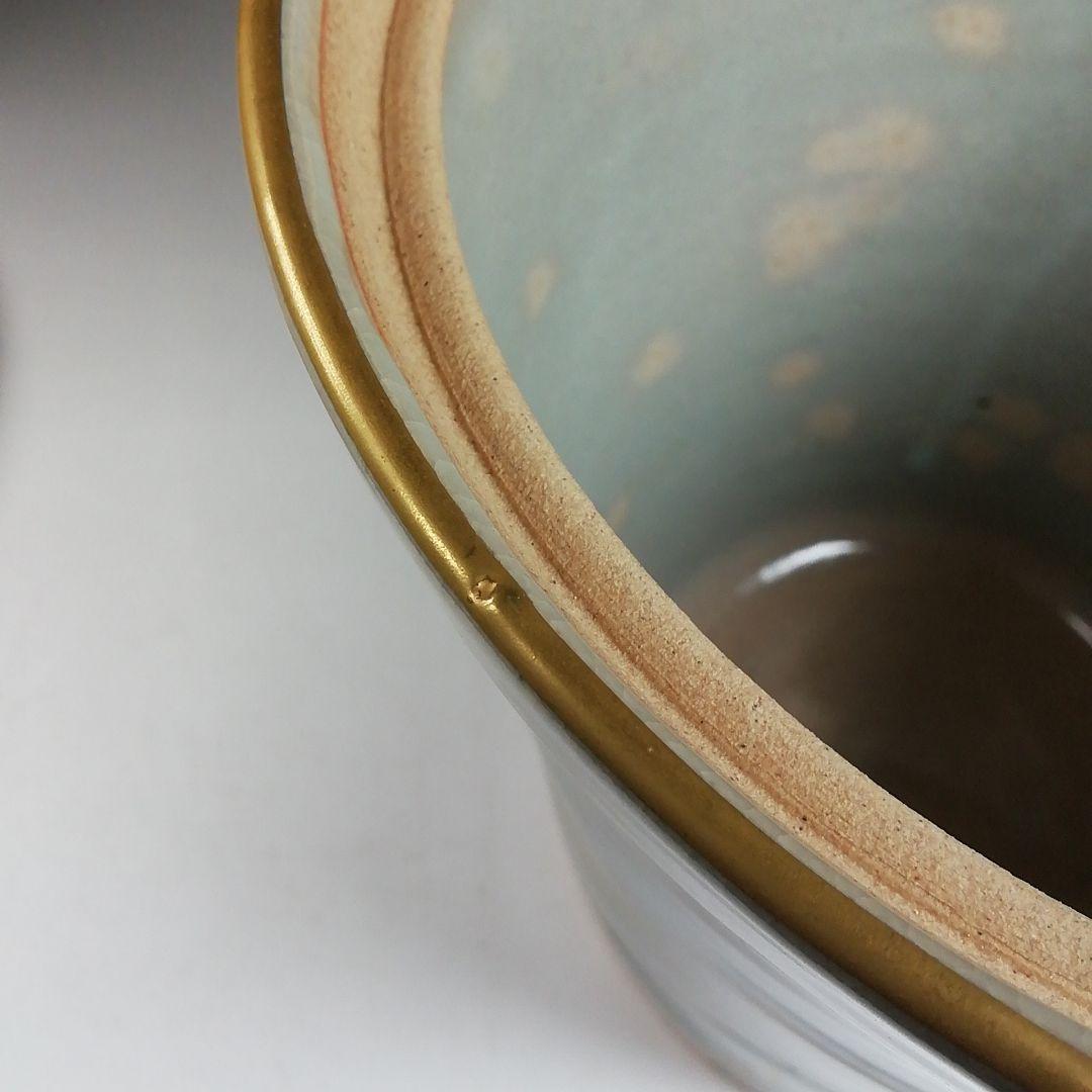 Ｗ１１９　水指　『乾山写　竹文』『平安　隆雲 造』　共箱　茶道具