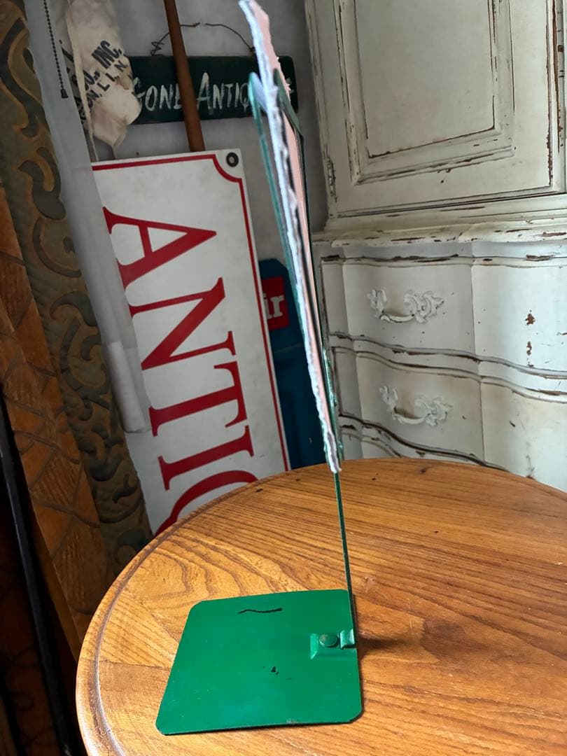 フランス　アンティーク　メタル　ディスプレイ　フォト　ポップ　スタンド　写真立て