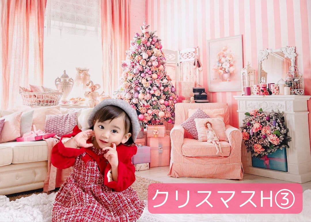 業務用トリミングチョーカー+背景布　クリスマスツリー　ペットサロン　雪　犬