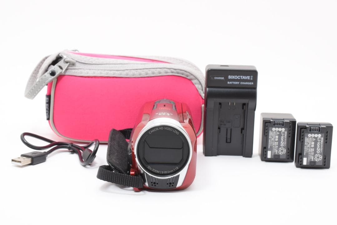 【極美品】Canon ビデオカメラ iVIS HF R31 レッド　動作確認済