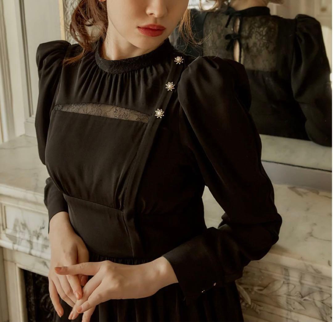 【未使用・完売】Her lip to 2022ホリデーワンピース黒S正規品