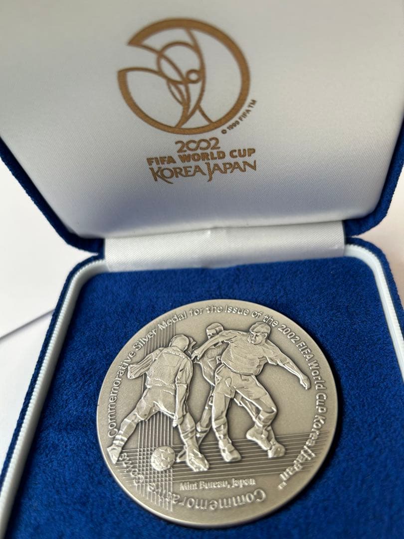 2002FIFAワールドカップ　記念貨幣発行記念メダル　純銀　130g 55ミリ
