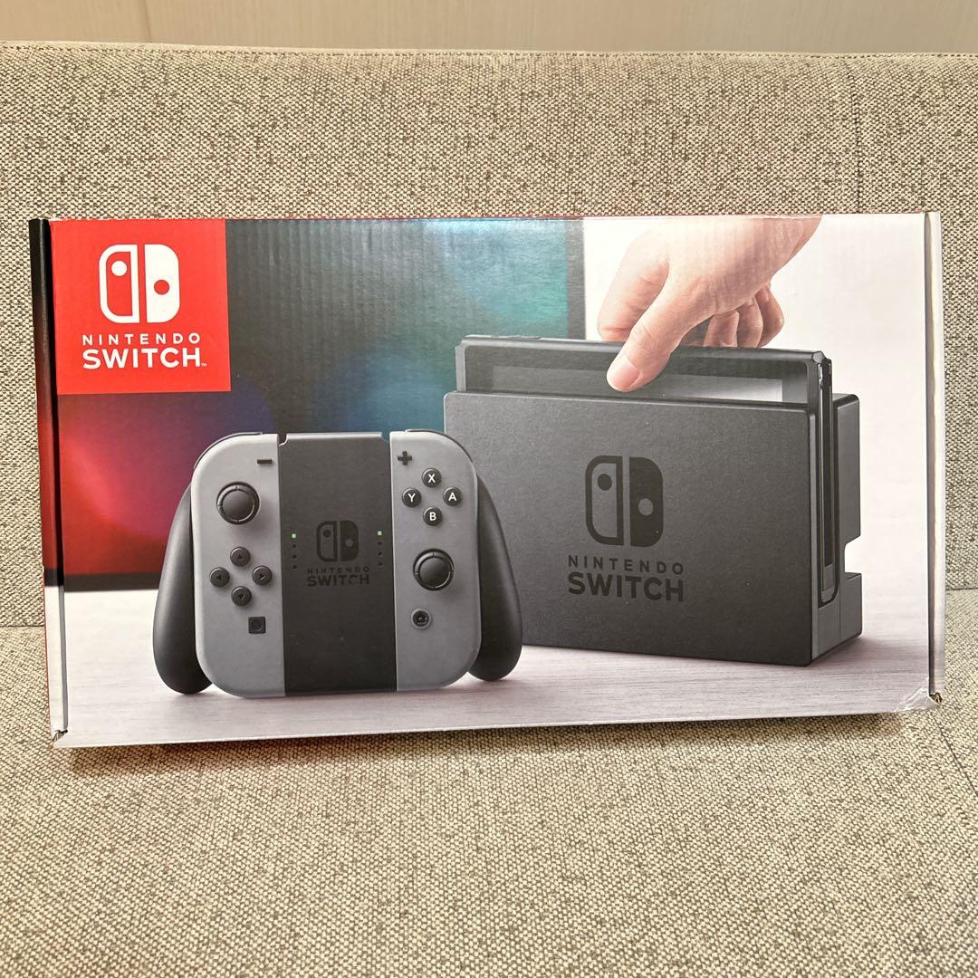 【美品】 Nintendo Switch 本体 グレー 完備品