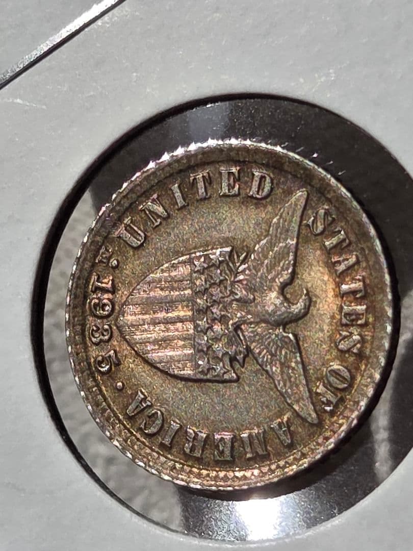 (稀少な状態)アメリカ合衆国統治下　フィリピン　10センタボ銀貨　1935 M