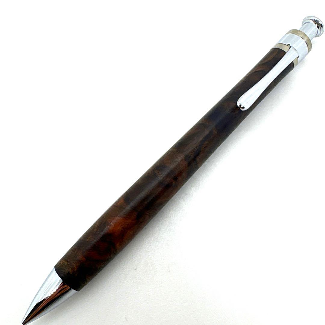 新品即発送 工房楔 ペンシル楔 黒檀 こぶ杢 シャーペン ②