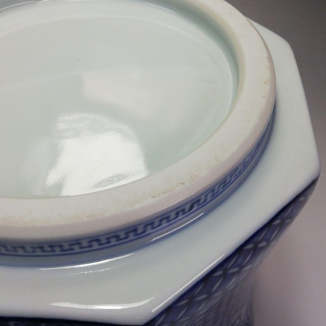 Ｓ５８１　水指　『祥瑞花鳥八角』『勝見永泉作』　共箱　茶道具