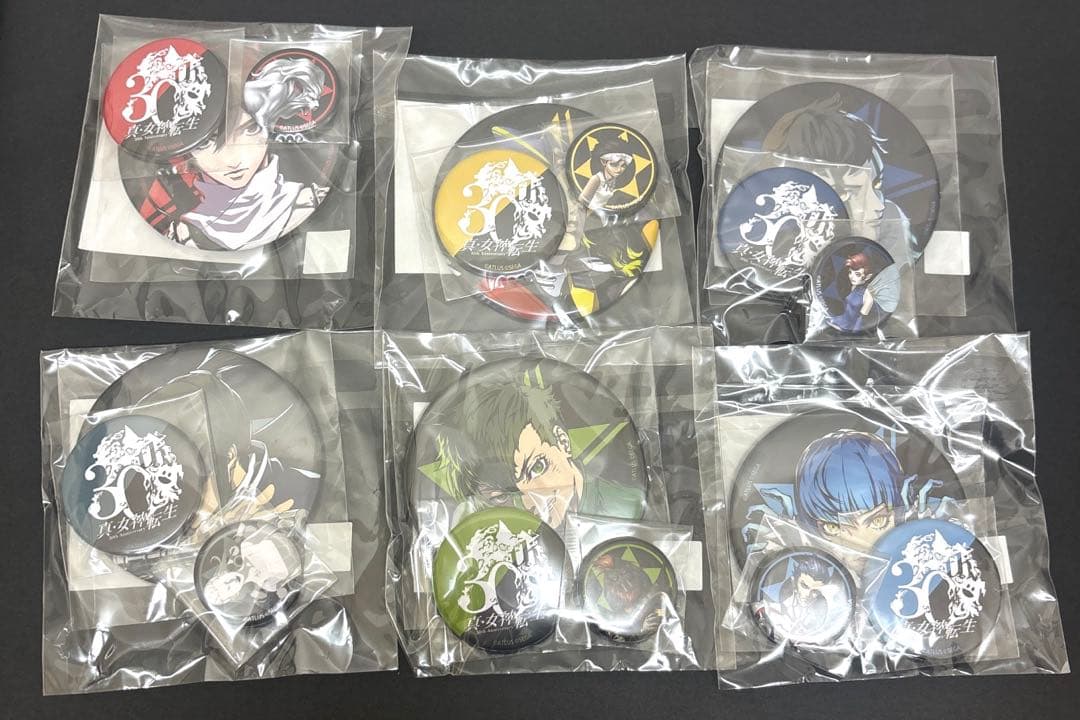 真・女神転生　30周年　缶バッジ　6種コンプセット
