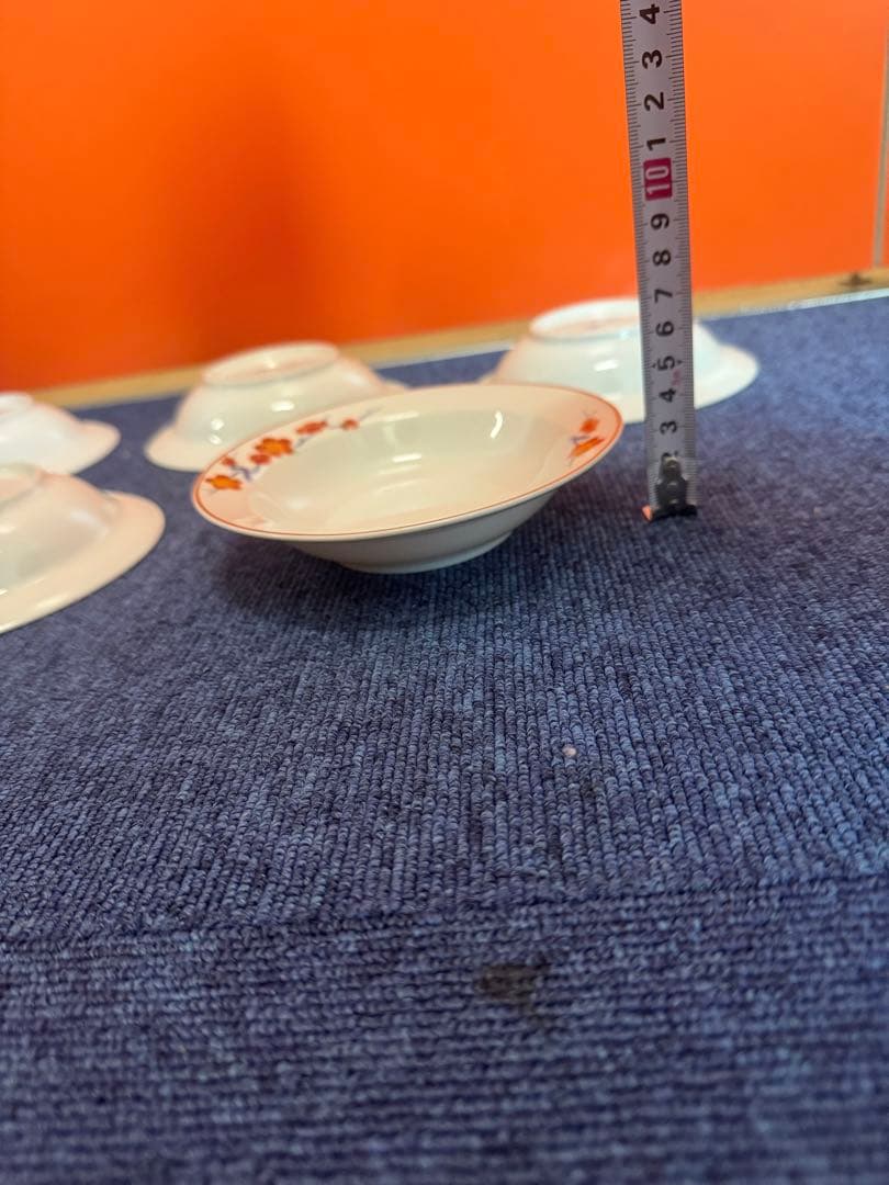 2033 深川製磁　梅文　深皿　5客　未使用