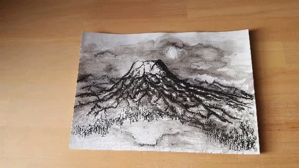 水墨絵画【山】