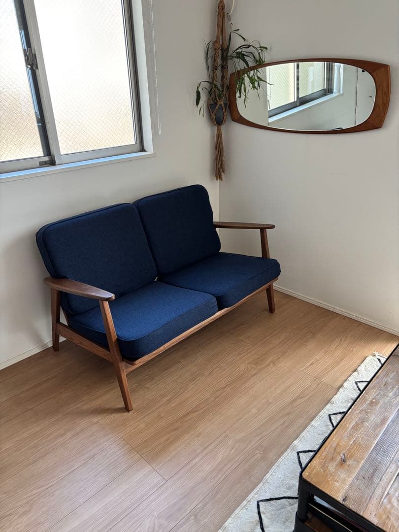 Lewisオリジナル2シーターソファ ネイビー 値段交渉　可