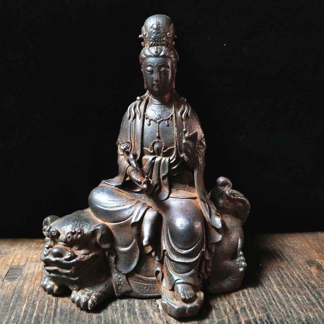 鉄器 鉄仏像 神像 鉄観音 文殊普賢菩薩 仏像 菩薩像