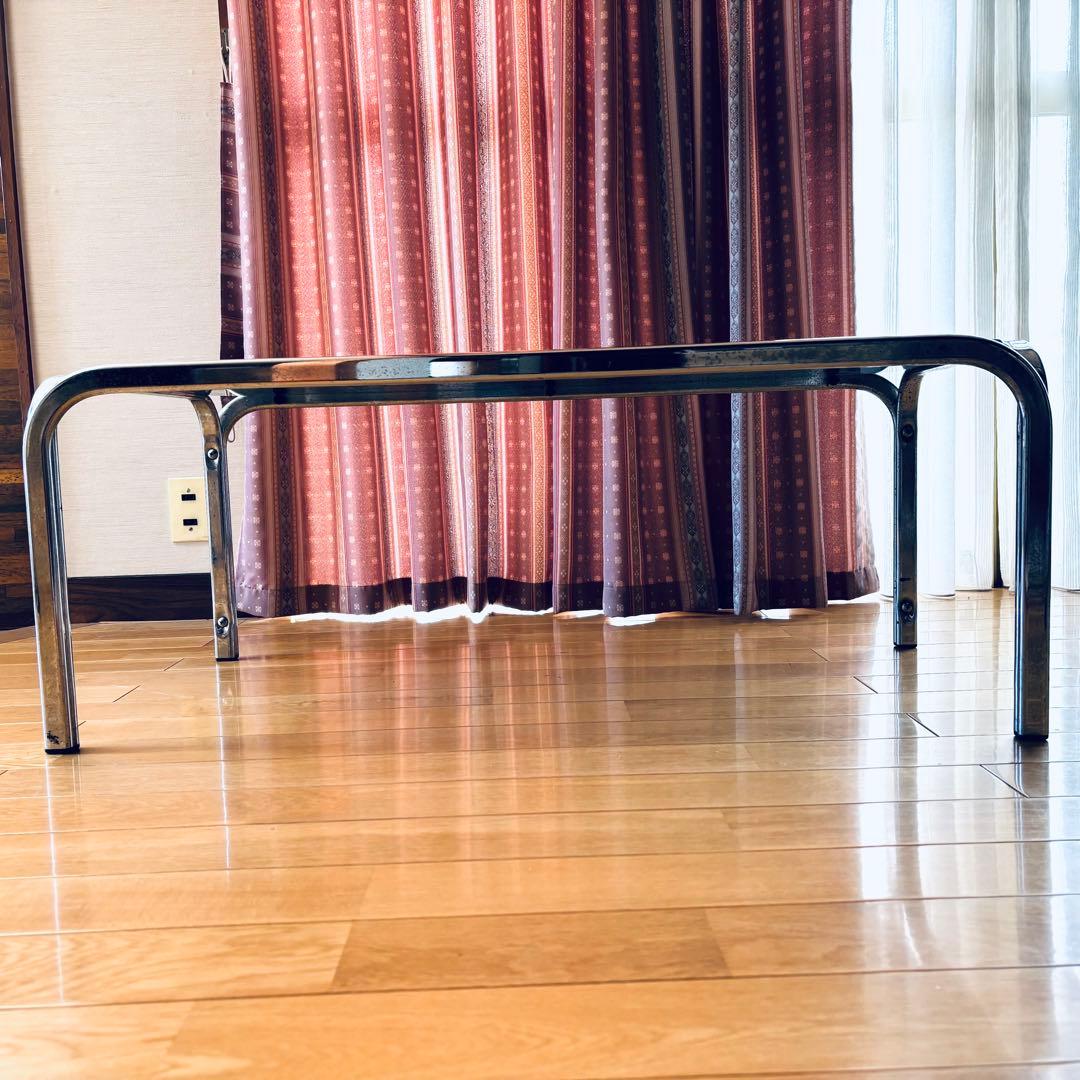 【昭和レトロ】80年代　ガラステーブル　大　ビンテージ