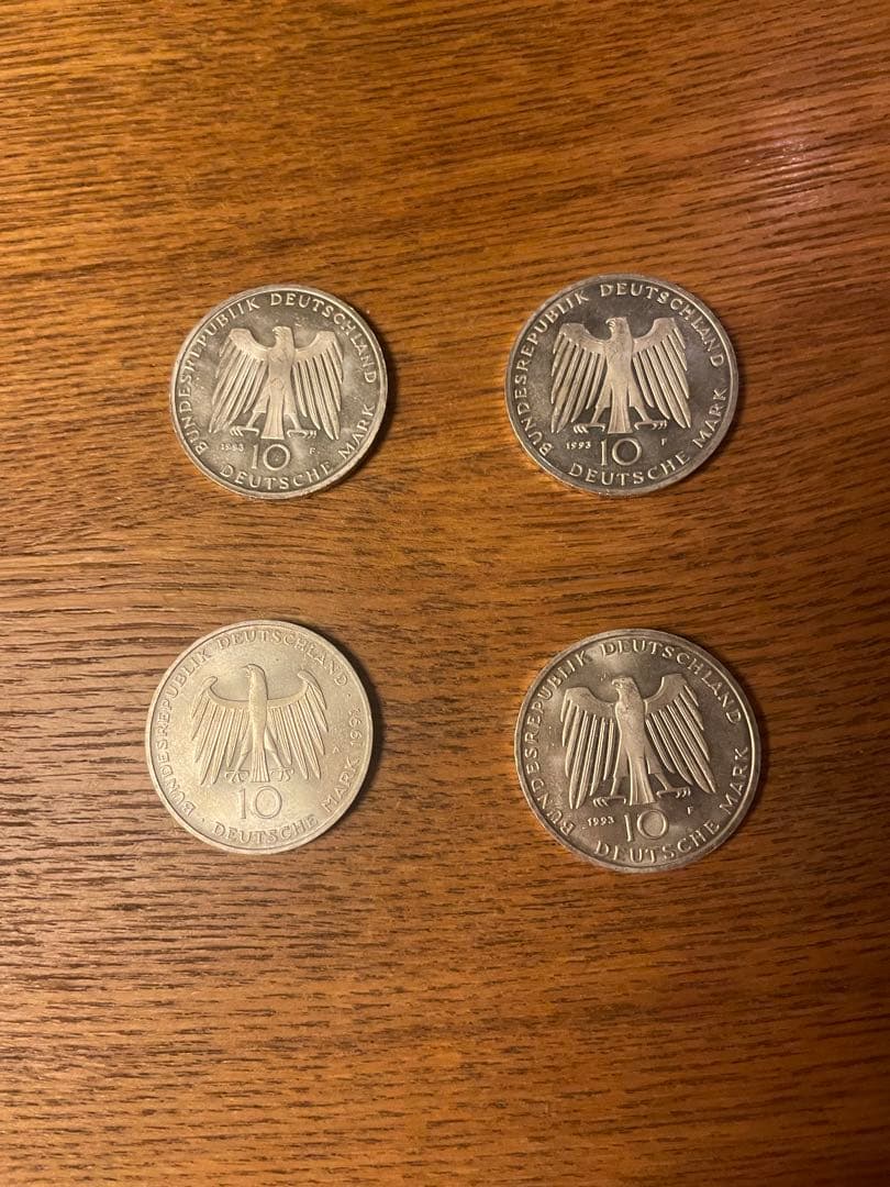 ドイツ記念硬貨　4枚　10マルク　ポツダム記念銀貨3枚　ブランデンブルグ門1枚