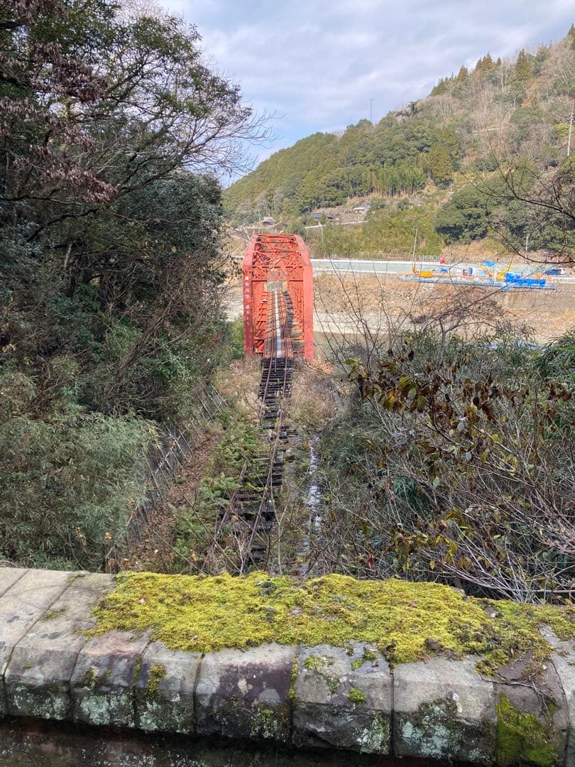 球磨川第一橋梁　鉄道橋の建設 モノクロ写真 ①
