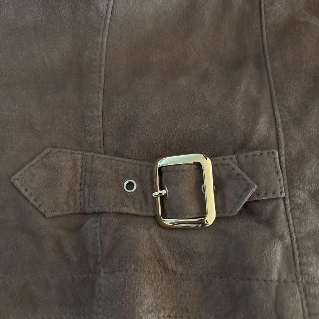 チンクアンタ／襟付きシングルライダース／H503／ブラウン／44