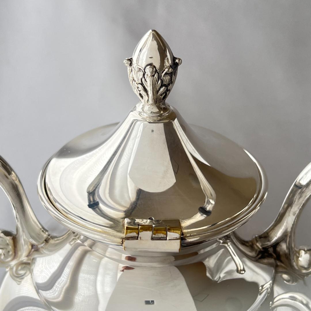 葡萄の透かしのティーケトル【シルバープレート】 スタンド / バナー