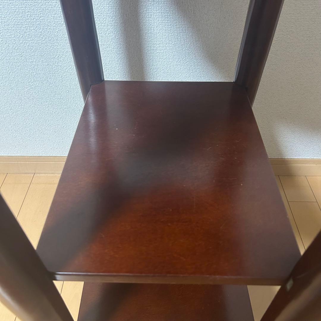 イトーヨーカ堂 ビンテージ アンティーク家具 木製サイドテーブル ブラウン 猫足