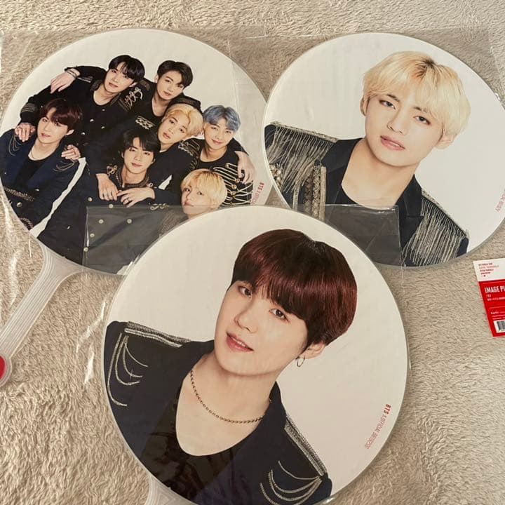 マジショ LYS SYS ハピエバ フラッグ テテ ユンギ グク 団扇 うちわ