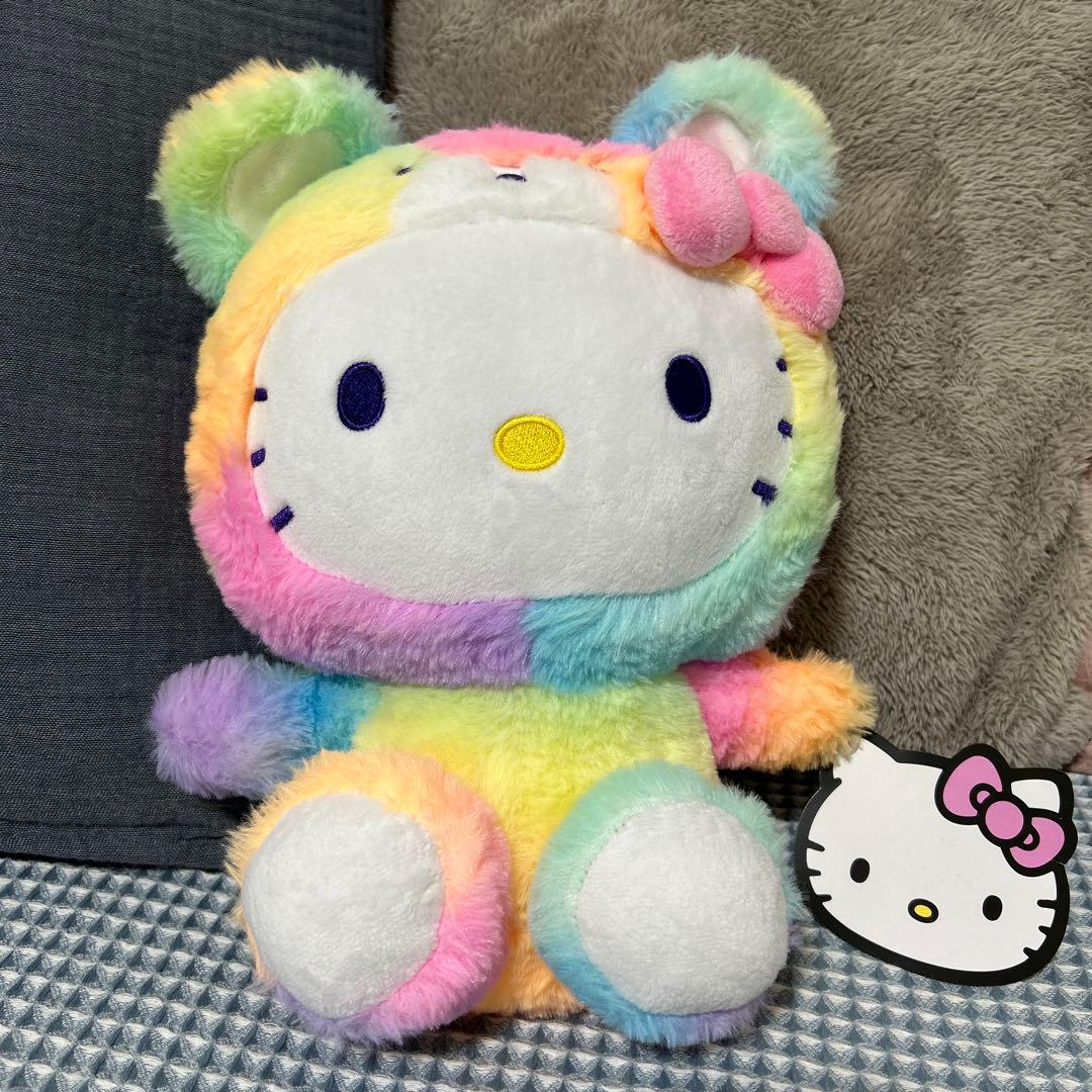 ハローキティ レインボー シャーベット テディベア ぬいぐるみ ジョングク