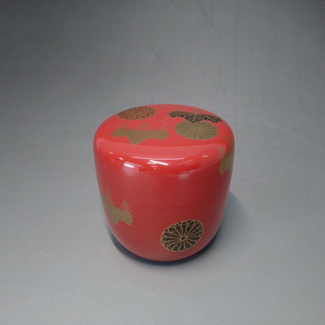 朱塗　高台寺　蒔絵　大棗