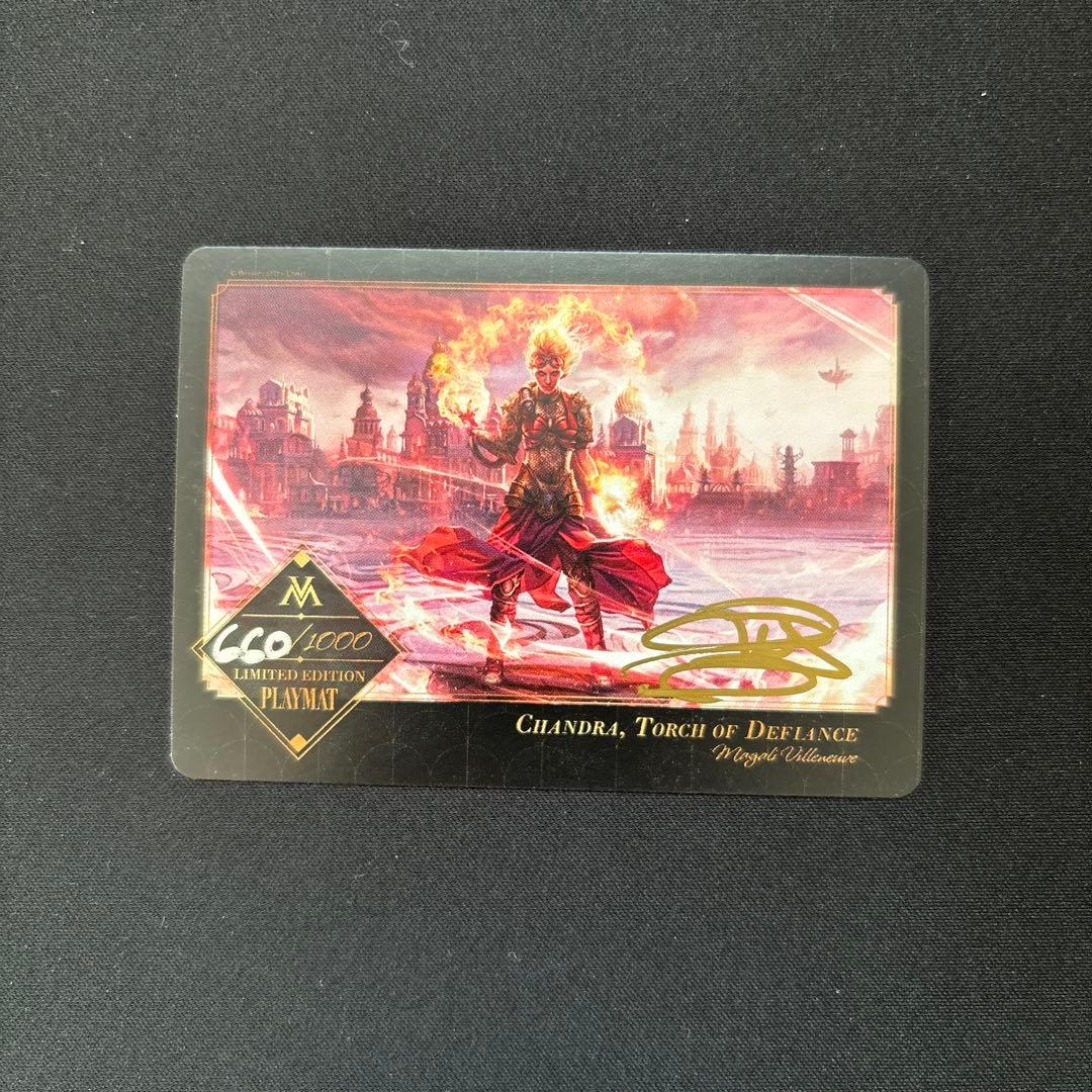 MTG 反逆の先導者、チャンドラ　プレイマット　サイン・シリアル入り