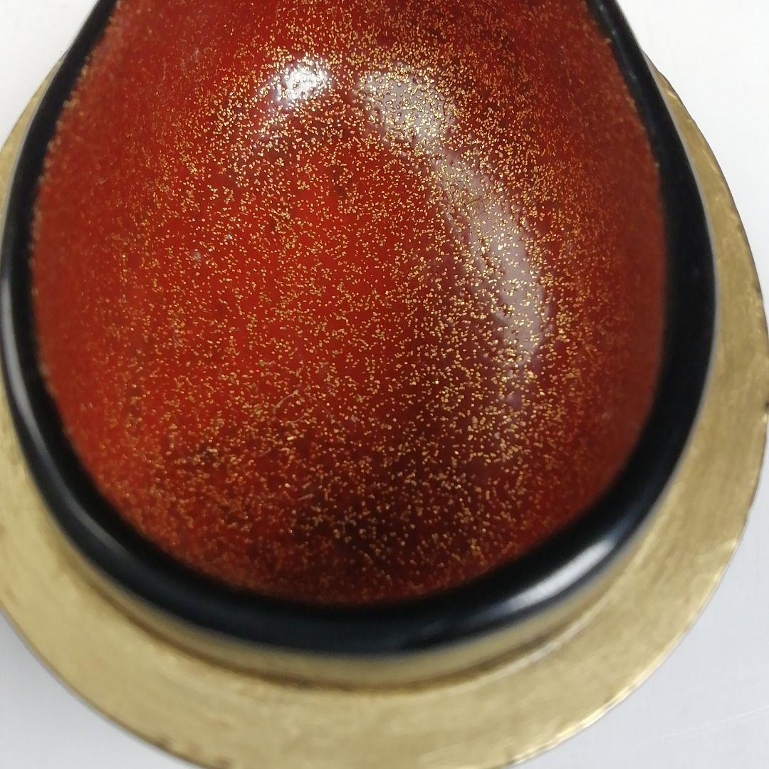 Ｗ１５　香合　『茄子　香合』『塗師　楽堂 作』　共箱　茶道具