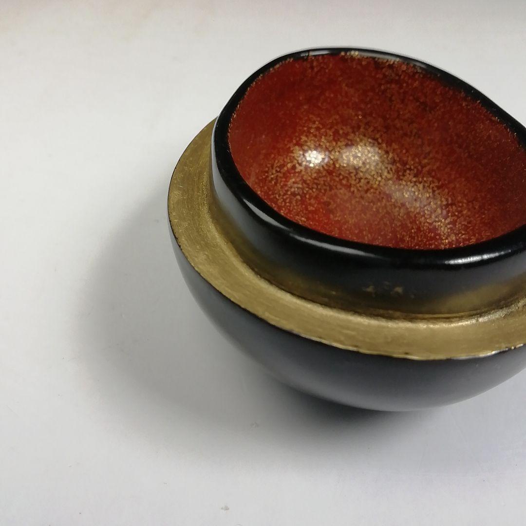 Ｗ１５　香合　『茄子　香合』『塗師　楽堂 作』　共箱　茶道具