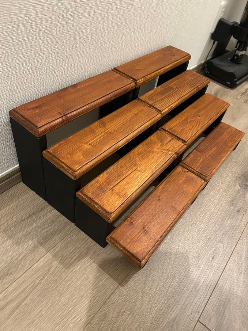 真矢 木製シェルフ　4段ラック　ウッド家具　メープルカラー