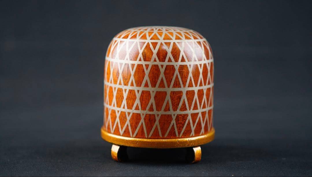 中村宗悦　初音蒔絵　鳥篭型茶器　共箱