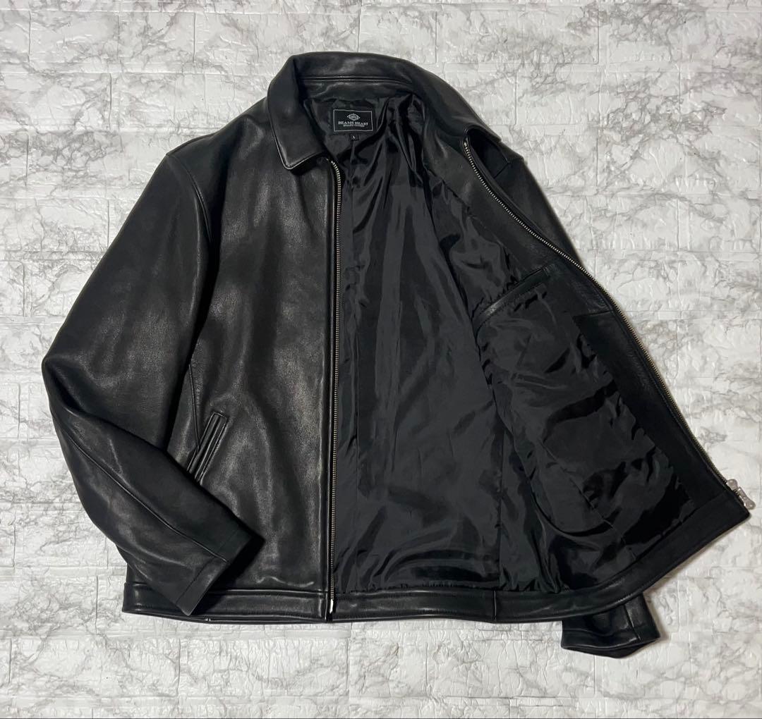 近年モデル BEAMS HEART ラムレザージャケット　Lサイズ