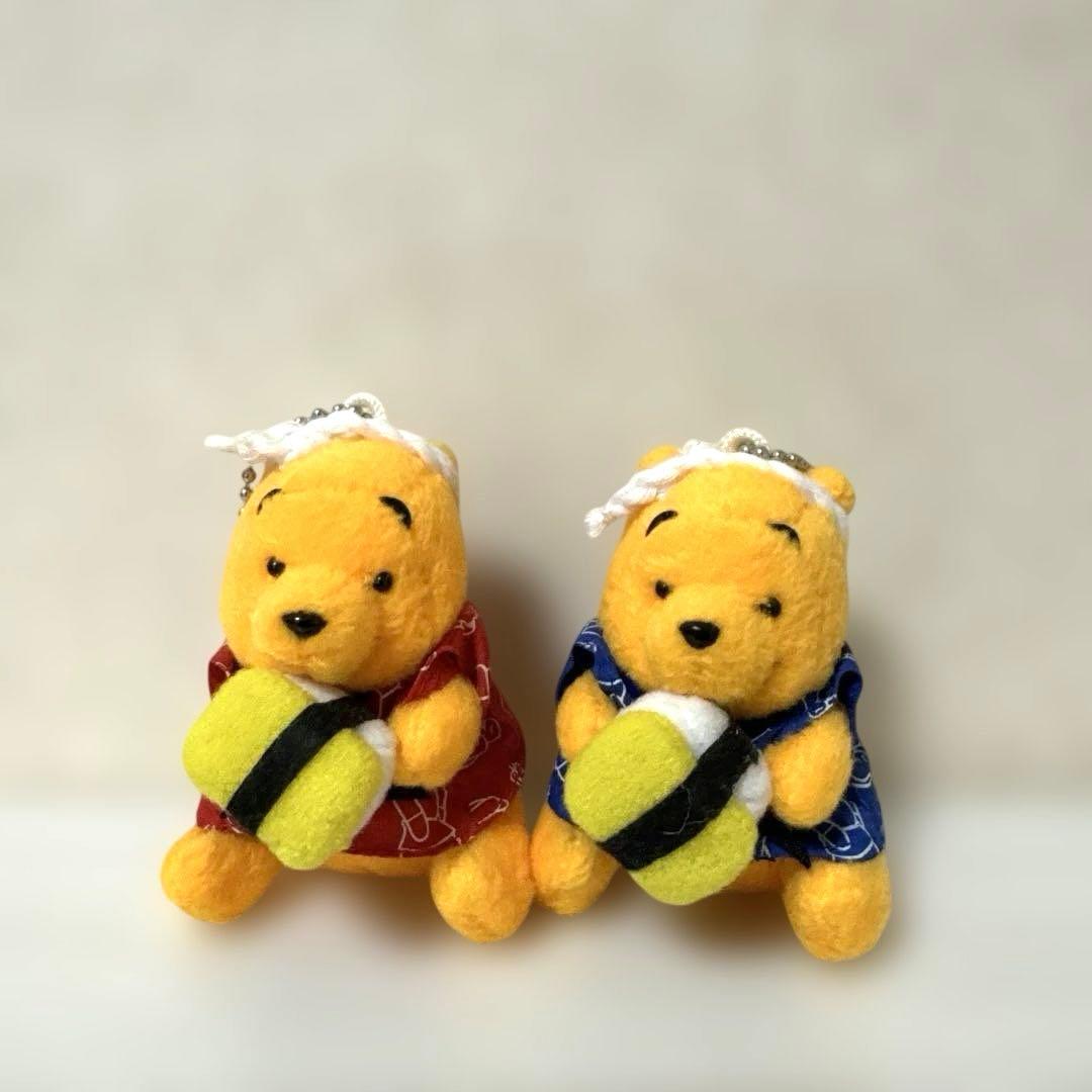 くまのプーさん　ディズニー　マスコット　キーチェーン　ぬいぐるみ　お寿司　美品