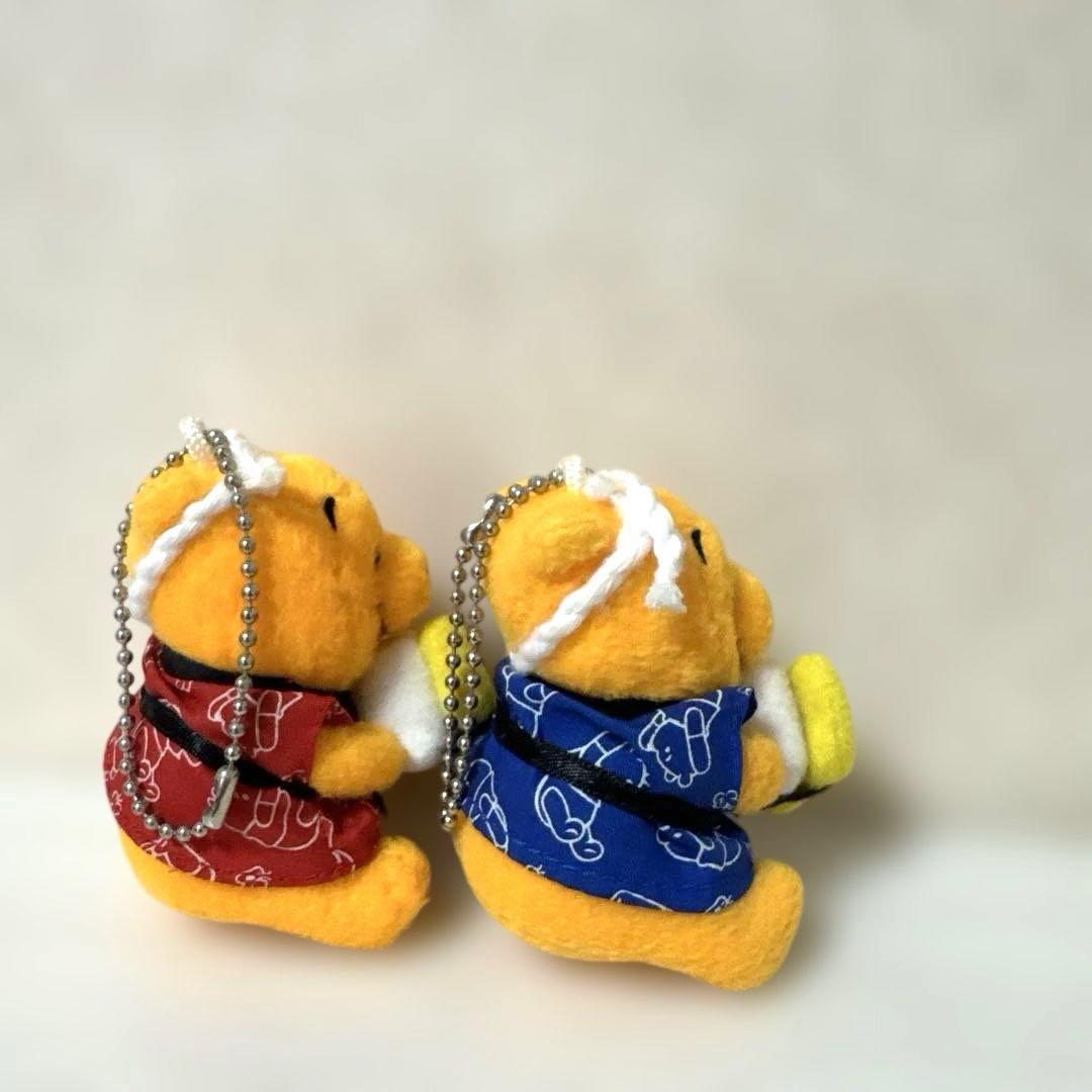 くまのプーさん　ディズニー　マスコット　キーチェーン　ぬいぐるみ　お寿司　美品