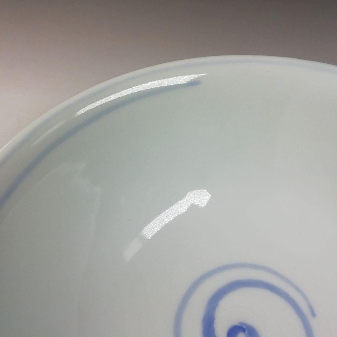 Ｔ７３０　茶碗　『染付　糸目　沢蟹』『平茶碗』『幸風 造』　共箱　抹茶碗　茶道具