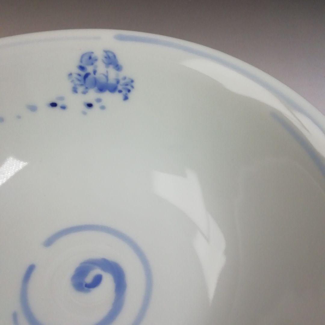 Ｔ７３０　茶碗　『染付　糸目　沢蟹』『平茶碗』『幸風 造』　共箱　抹茶碗　茶道具