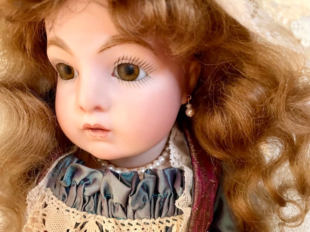 ビスクドール ブリュ リプロ ハンドメイド アンティーク ドレス フランス人形