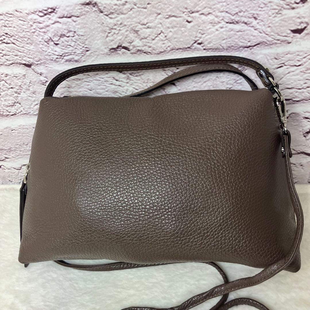 美品✨ジャンニキャリーニ アリファ M 2way シボ革 ショルダーバッグ