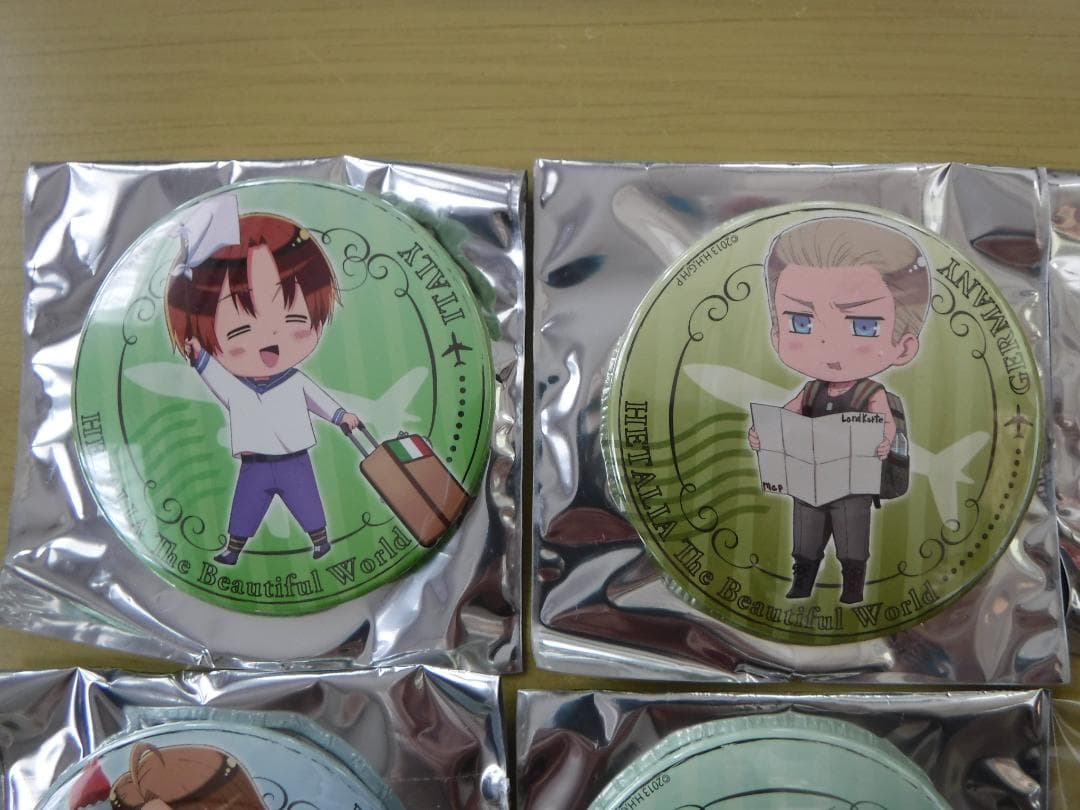 ◆ ヘタリア　トラベル缶バッジくじ　全９種セット　イギリス・アメリカ・プロイセン