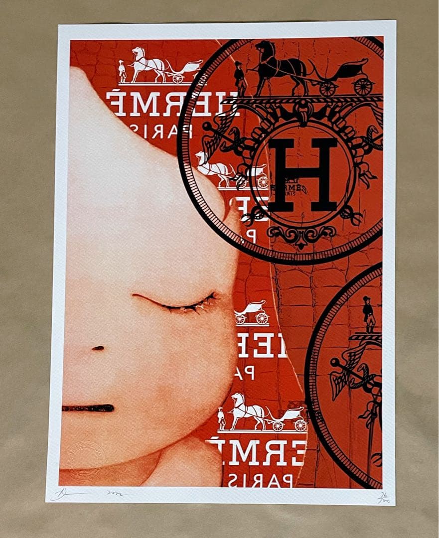 DEATH NYC/現代アートポスター/奈良美智/限定100枚/目を閉じて左/