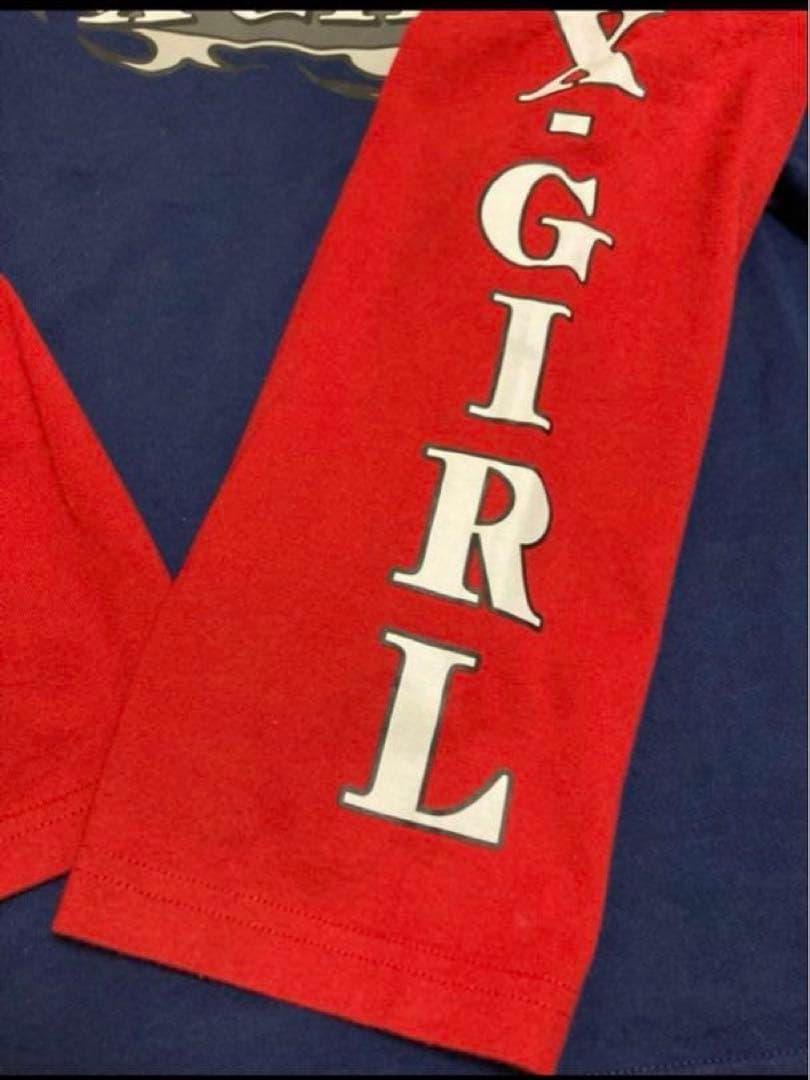 《入手困難品》あいみょん着用‼️X-girl ロンTネイビー長袖リンガーTシャツ