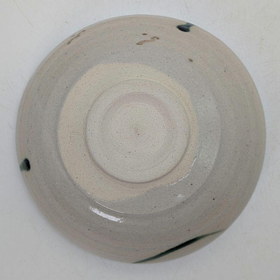 山月窯 川本了生 弥七田織部馬盥茶盌 共箱共布 美濃焼 抹茶碗 抹茶茶碗 茶道具