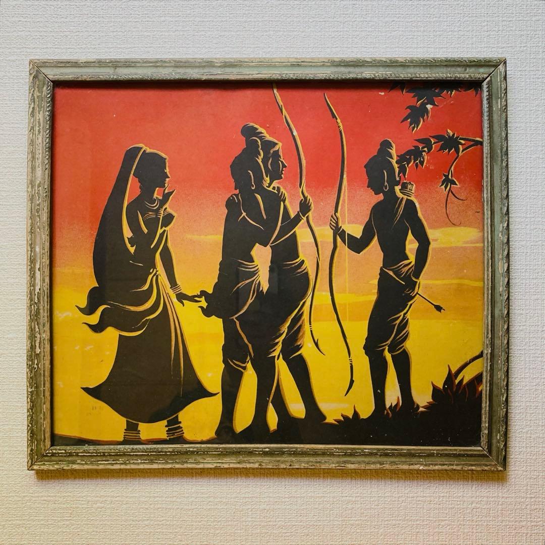 ラーマヤナー　ビンテージポスター　　額縁付