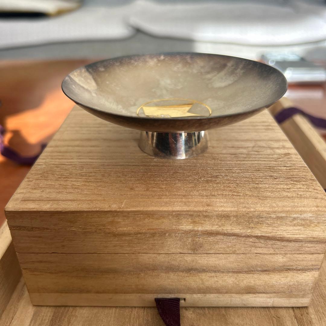 純銀67.69g 円形皿 銀杯 銀盃