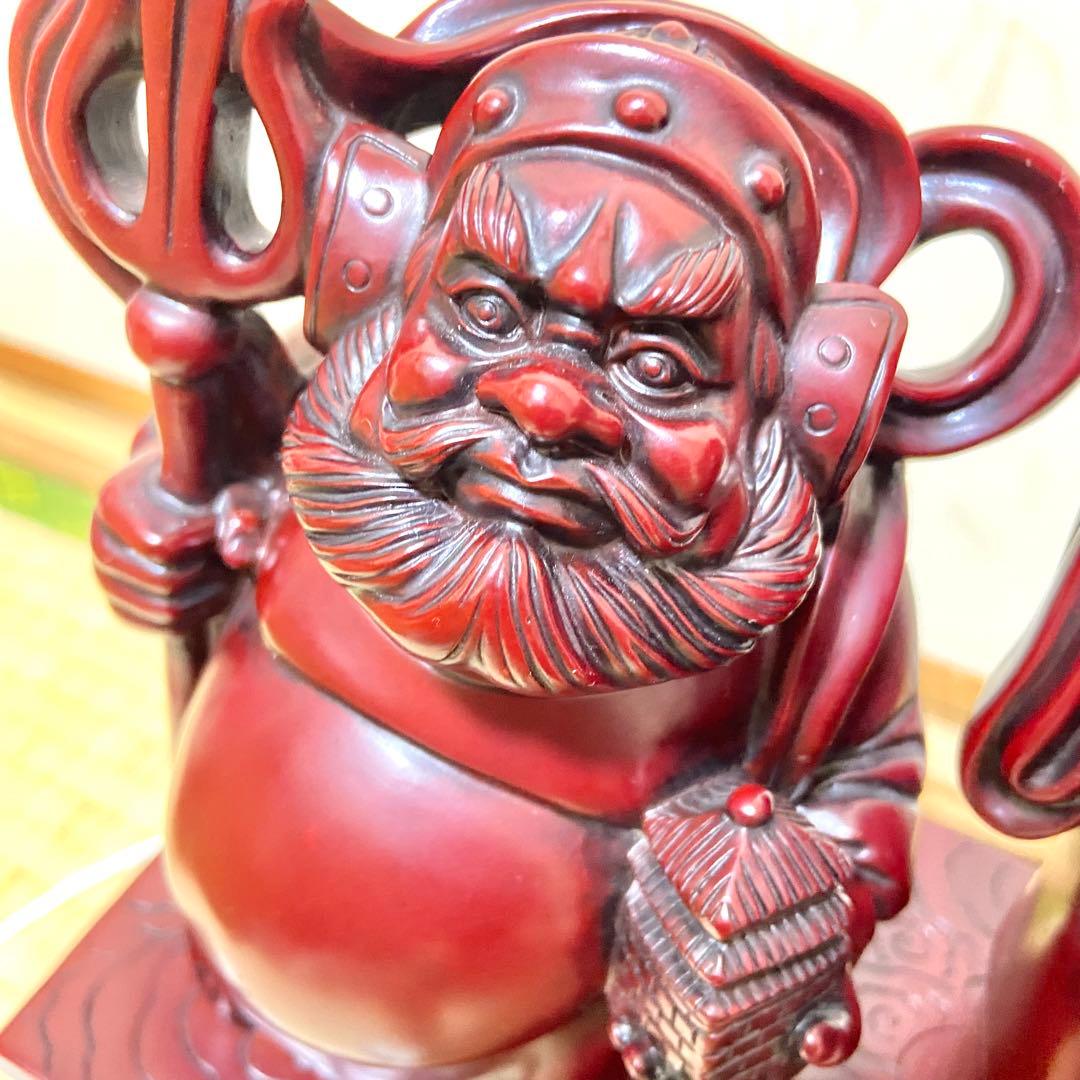 七福神　巨大　置物　縁起物　美術品　階段台座付き　笑福　骨董品　大黒天　恵比寿天