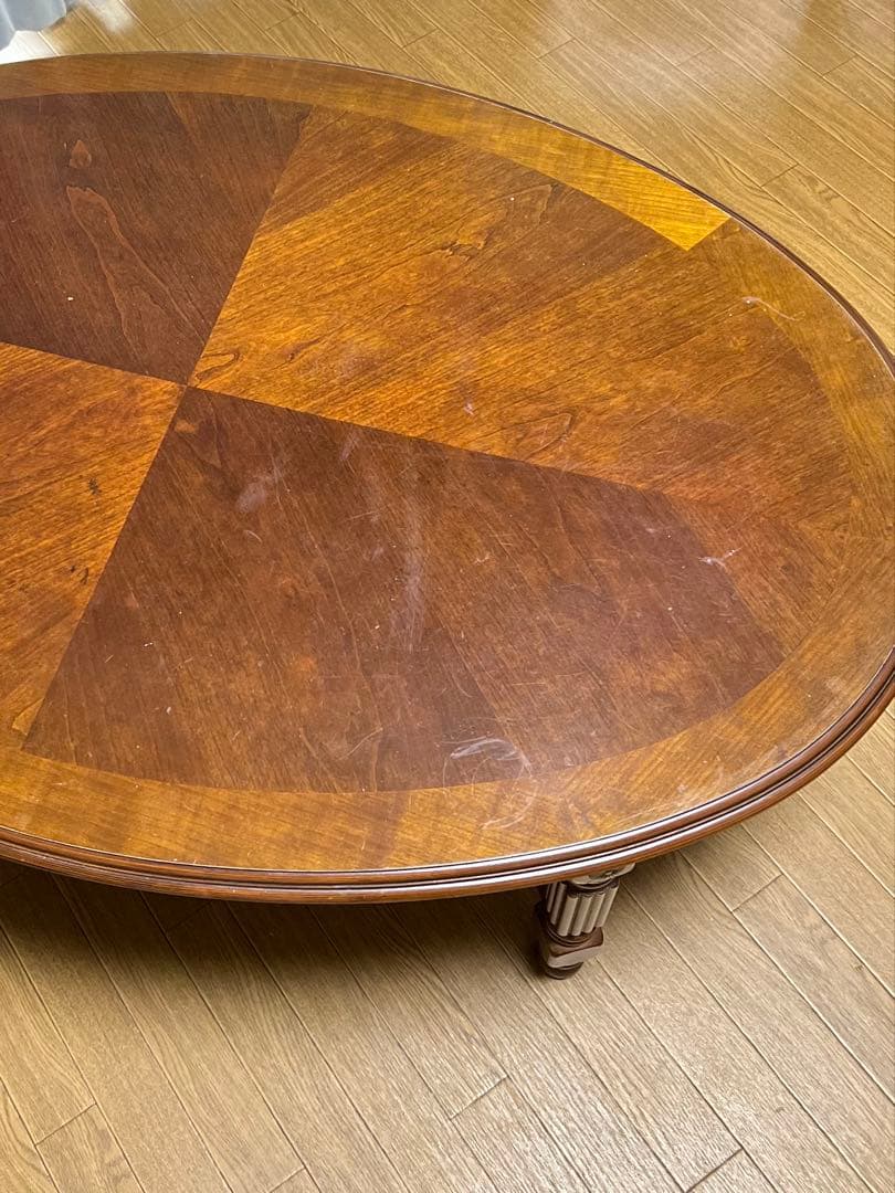 テーブル　輸入家具　高さ40cm 楕円形