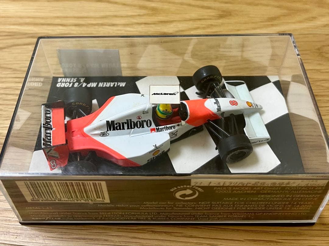 ミニチャンプス マクラーレン MP4/8 A.セナ 1/43 マルボロ仕様