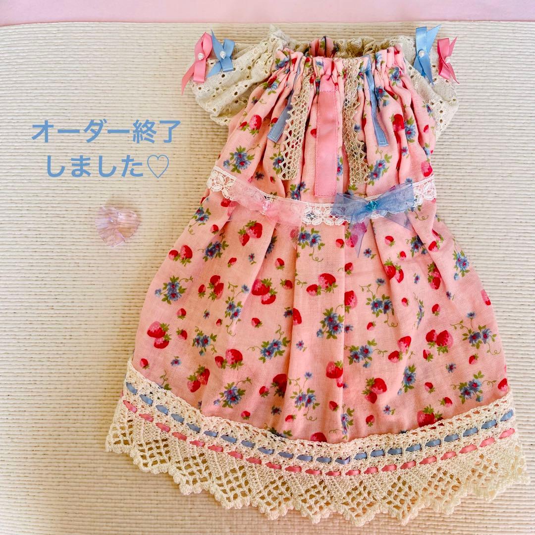 春色ワンピース　∞TuTu∞  犬服ハンドメイド　犬の洋服　犬服ワンピース
