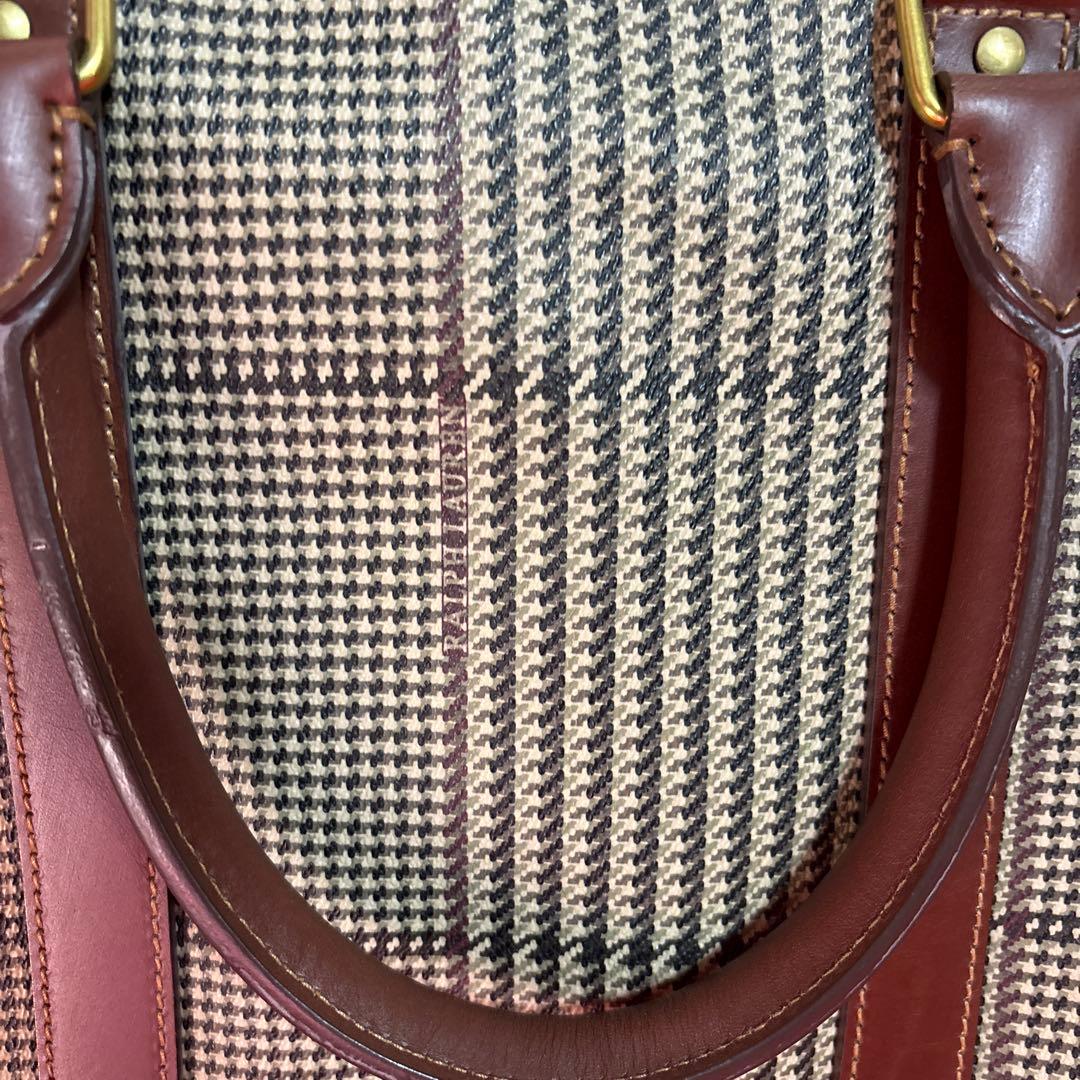 未使用　ポロラルフローレン　ビジネスバッグ　千鳥格子　フリーケース