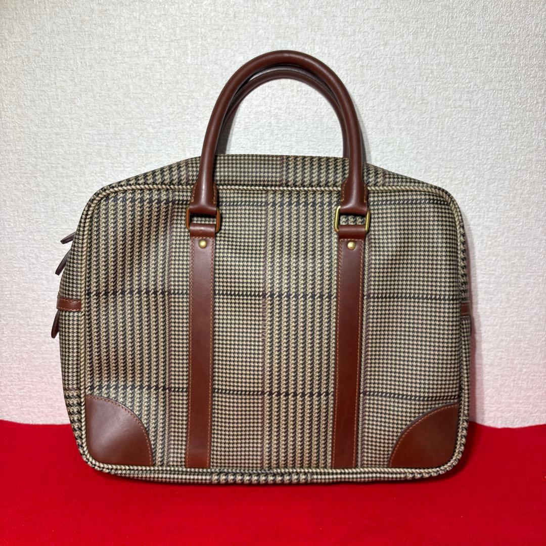 未使用　ポロラルフローレン　ビジネスバッグ　千鳥格子　フリーケース