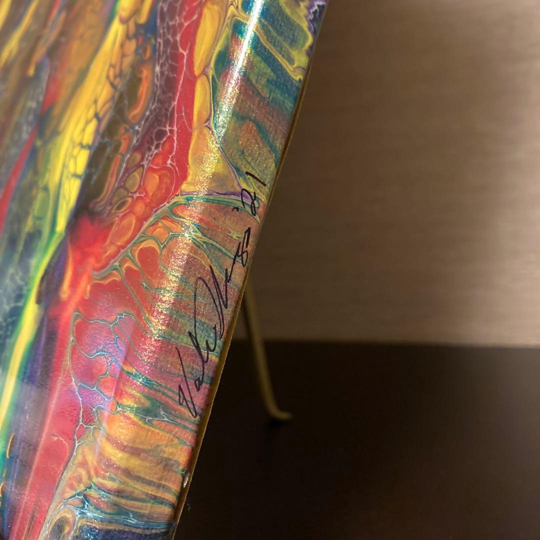 送料込み アクリルペイントアート  原画 ラメ カラフル