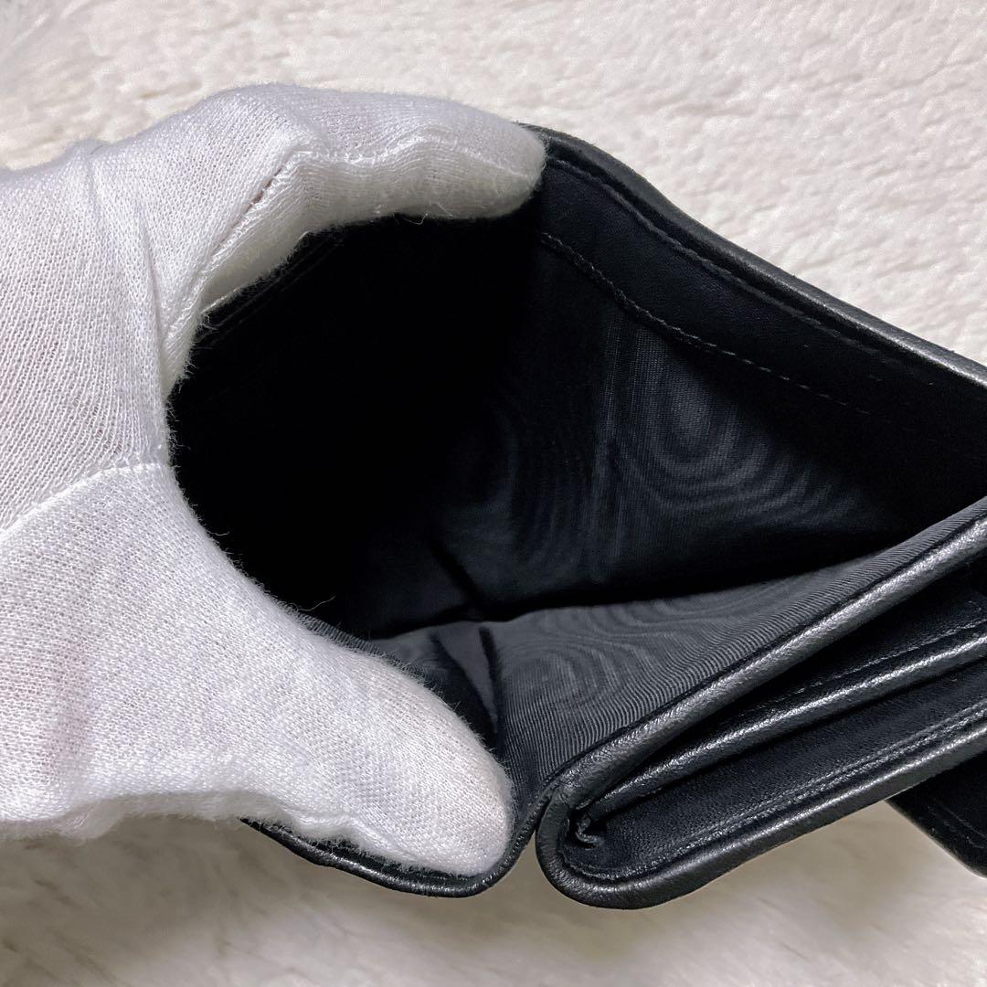 ♡美品♡MIU MIU マテラッセ 三つ折り財布 L字 ファスナー ブラック 金
